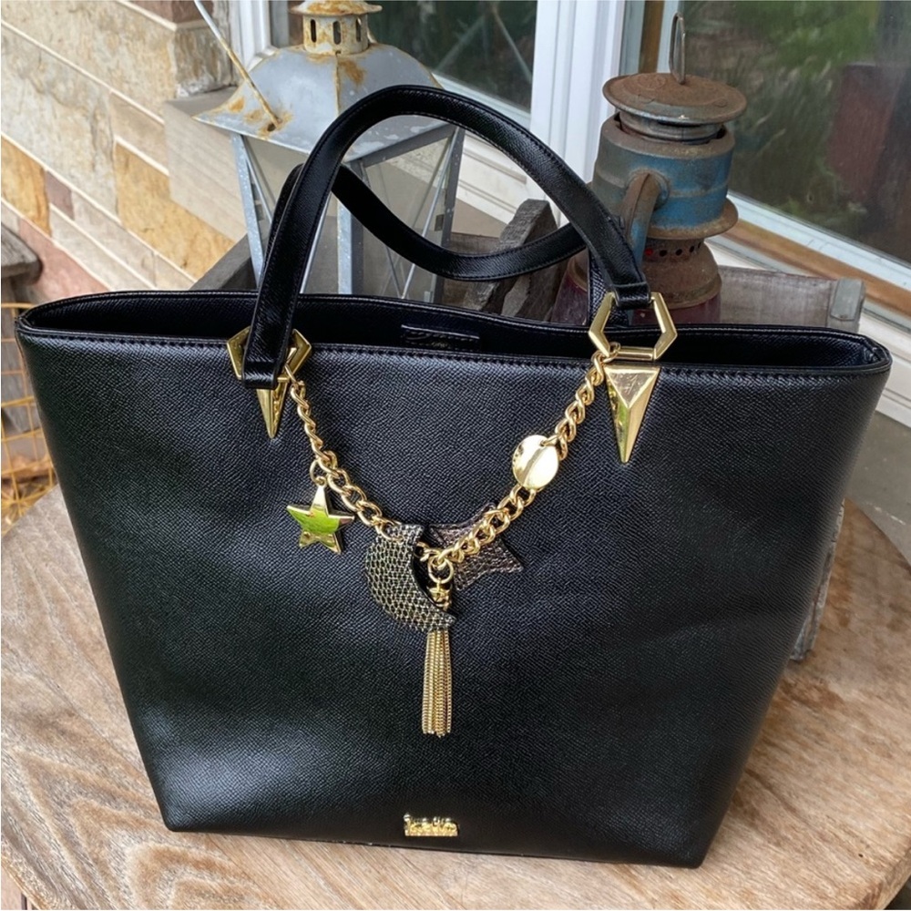 Kate Landry Celestial Charm Black Shoulder Bag